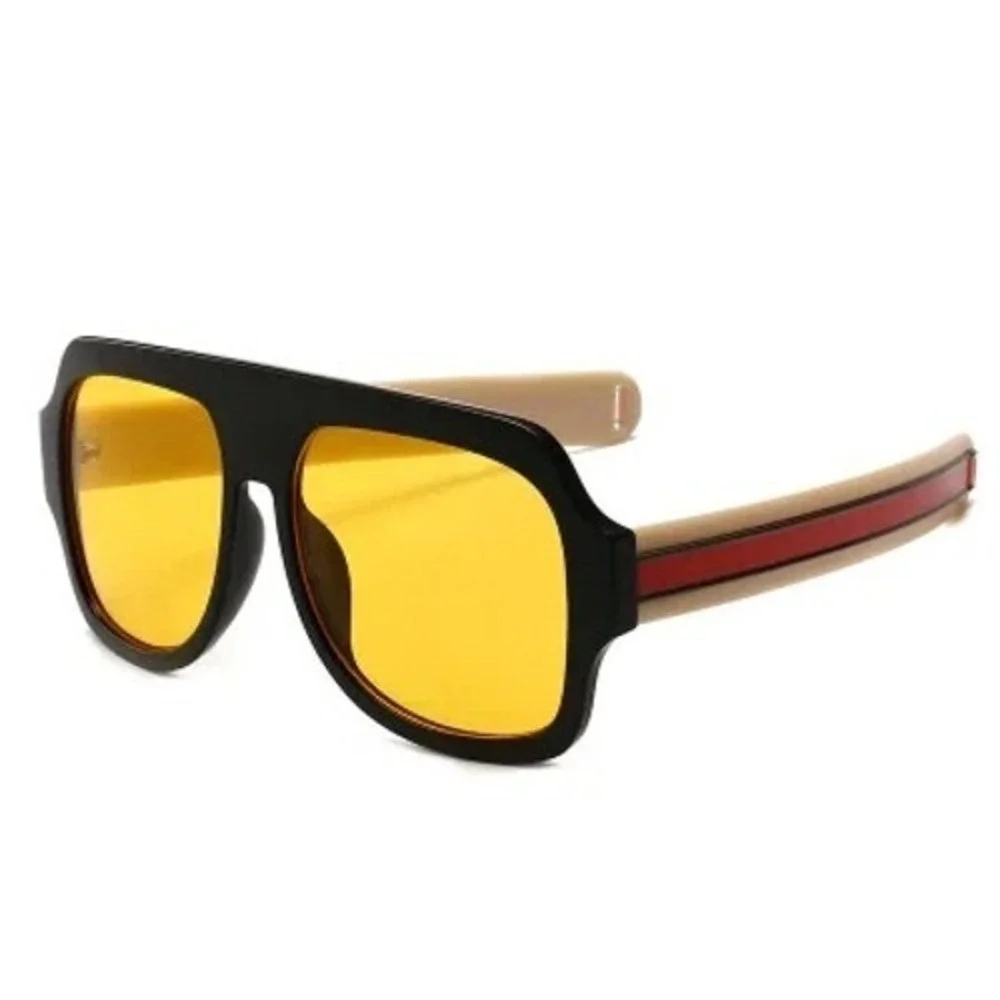 Aviator Sunglasses Yellow Lens Driving‎ Glasses Retro Fashion Men Beach Syle New